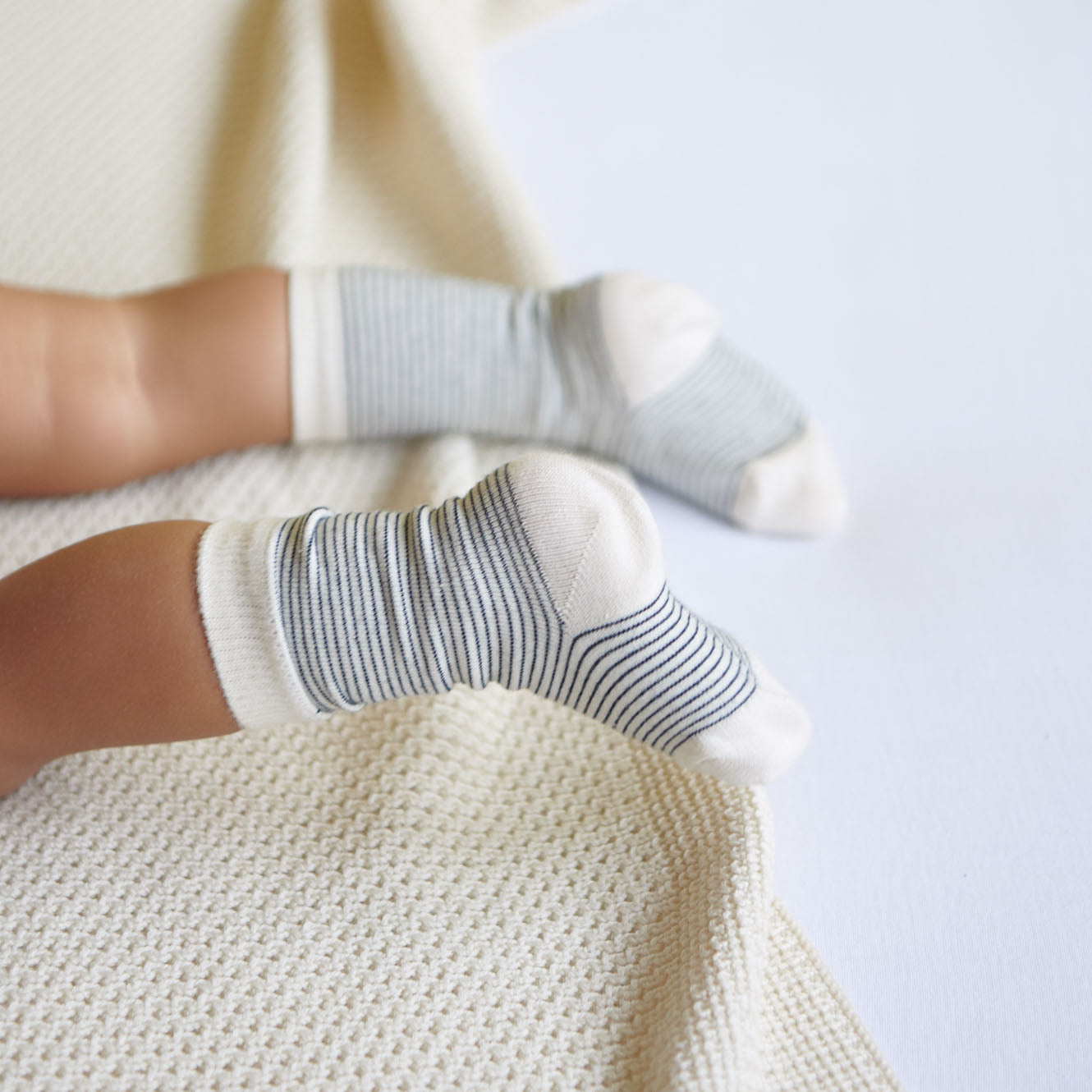 ORGANIC COTTON SOCKS | Navy Stripe-Web-hover